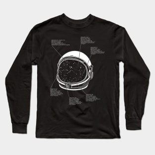 Constellation on Astronaut Helmet Long Sleeve T-Shirt